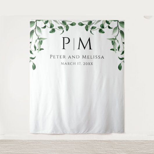 Tenture Greenery Wedding Backdrop (Devant)