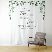 Tenture Greenery Wedding Backdrop (En situation)