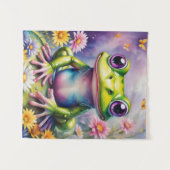 Tenture Grenouille Avec Art numérique Fleur (Devant (Horizontal))