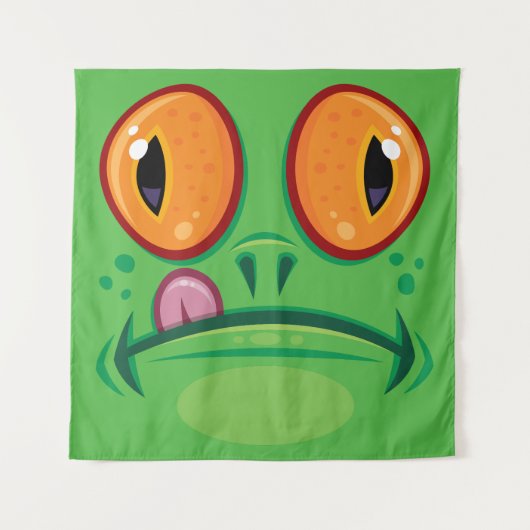 Tenture Grenouille avec dessin sur la langue (Devant)