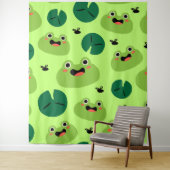 Tenture Grenouille drôle (En situation)