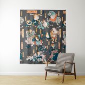 Tenture Grenouille japonaise ukiyo-e Froggies (En situation)