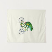Tenture Grenouille sur bicyclette (Devant (Horizontal))