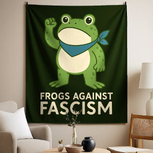 Tenture Grenouilles Contre le Fascisme Manifestation de Gr