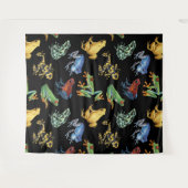 Tenture Grenouilles sur noir (Devant (Horizontal))