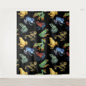 Tenture Grenouilles sur noir (Devant)