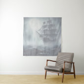 Tenture Grey, Gris Fog Pirate Navire Retraite (En situation)