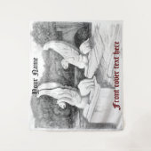 Tenture Griffins sculpté crayon monochrome Art (Devant)