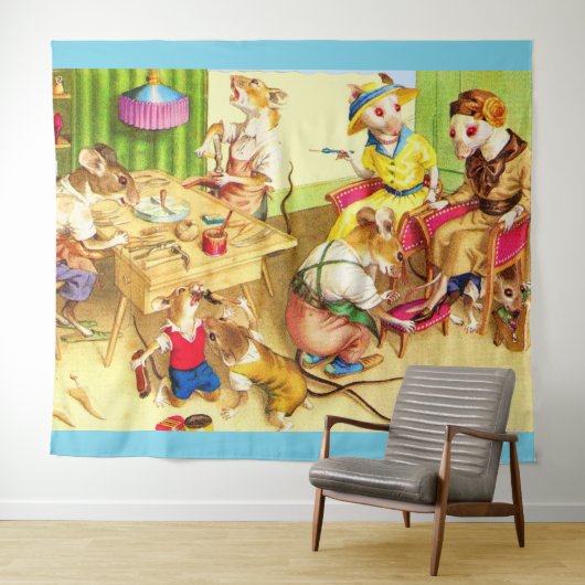 Tenture Grille à souris Mainzer et magasin de chaussures (En situation (horizontale))