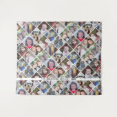 Tenture Grille de collage photo 12 Carrés avec texte - bla (Devant (Horizontal))