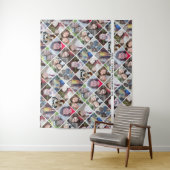 Tenture Grille de collage photo 12 Carrés avec texte - bla (En situation)