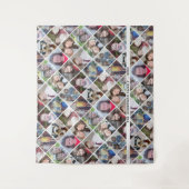 Tenture Grille de collage photo 12 Carrés avec texte - bla (Devant)