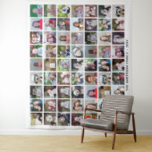 Tenture Grille de collage photo de 63 Carrés avec texte -  (En situation)