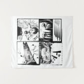 Tenture Grilles d'actions Retro Anime (Devant (Horizontal))