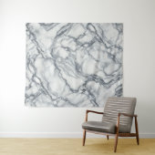 Tenture Gris chic et aspect marbre blanc Glamour (En situation (horizontale))