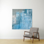 Tenture Gris et Bleu Art Abstrait Peinture abstraite, pein (En situation)