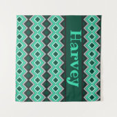 Tenture gris et noir turquoise (Devant (Horizontal))