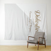 Tenture Gris et or bébé garçon moderne Dédication arrière- (En situation (horizontale))