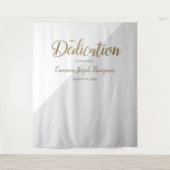 Tenture Gris et or bébé garçon moderne Dédication arrière- (Devant)