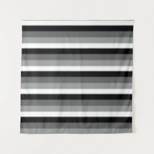 Tenture Gris noir blanc rayures Design (Devant)