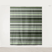 Tenture Gris, vert, rayures blanches. (Devant)