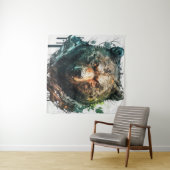 Tenture Grizzly Oear Portrait Animal Peinture Faune Art (En situation (horizontale))