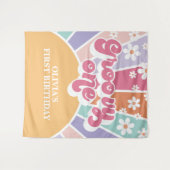 Tenture Groovy One Rainbow Sunshine marguerite (Devant (Horizontal))
