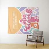 Tenture Groovy One Rainbow Sunshine marguerite (En situation (horizontale))