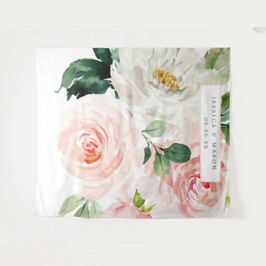 Tenture Gros Mariage arrière-plan Photo Booth (Devant (Horizontal))