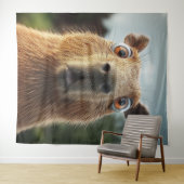 Tenture Gros plan Capybara (En situation (horizontale))