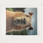 Tenture Gros plan Capybara (Devant (Horizontal))