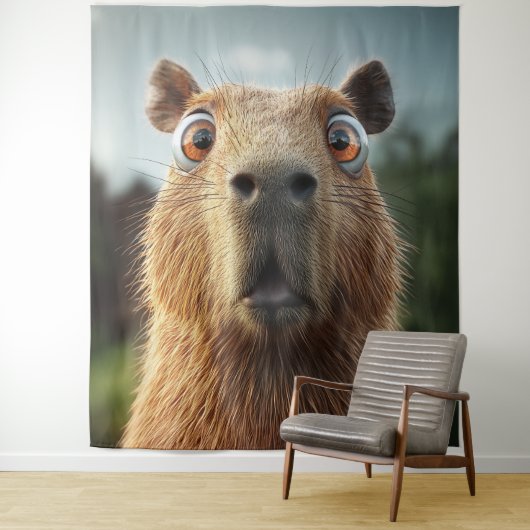 Tenture Gros plan Capybara (En situation)