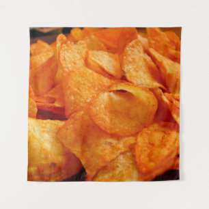Tenture Gros plan de chips juteuses et croustillantes sur
