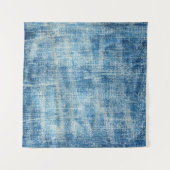 Tenture Gros plan de Denim bleu texturé (Devant)