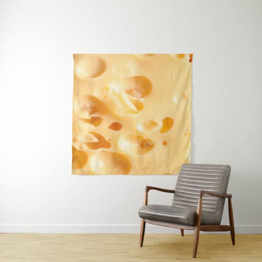 Tenture Gros plan de fromage jaune. Ce fichier est nettoyé (En situation (horizontale))