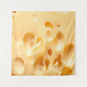 Tenture Gros plan de fromage jaune. Ce fichier est nettoyé