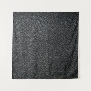Tenture Gros plan de la texture en cuir noir et fond