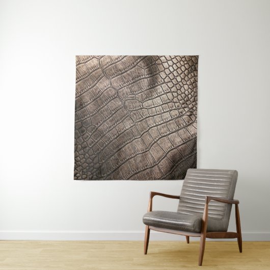 Tenture Gros plan en cuir élégant : Motif texturé (En situation)