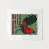 Tenture Gros Rooster Rouge (Devant (Horizontal))