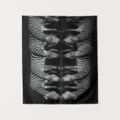 Tenture Groupe de zèbres des plaines boivent ensemble la n (Devant)