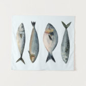 Tenture Groupe des quatre poissons (Devant (Horizontal))
