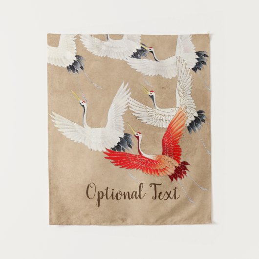 Tenture Grues volantes japonaises (Devant)