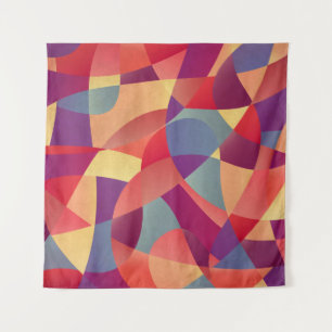 Tenture Grunge coloré : Arrière - plan des triangles géomé