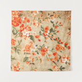 Tenture Grunge de fleurs (Devant (Horizontal))