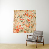 Tenture Grunge de fleurs (En situation)