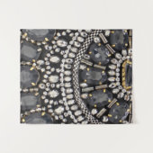 Tenture grunge steampunk art déco noir argent bohème (Devant (Horizontal))