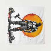 Tenture guerrier barbare médiéval imaginaire hummer force (Devant (Horizontal))