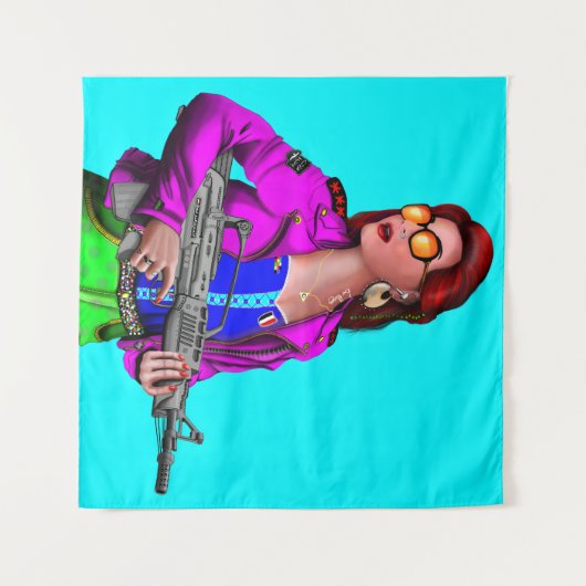 Tenture Guerrier moderne (Devant (Horizontal))