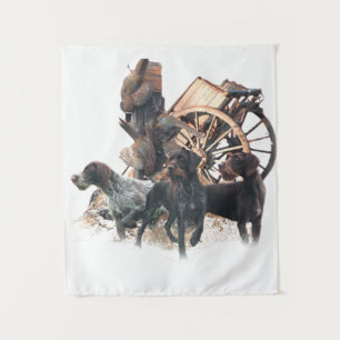 Tenture Guirlande À poils durs allemande Pointer Pedestal