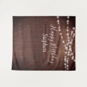 Tenture Guirlande de lumières rustiques foncées personnali (Devant (Horizontal))